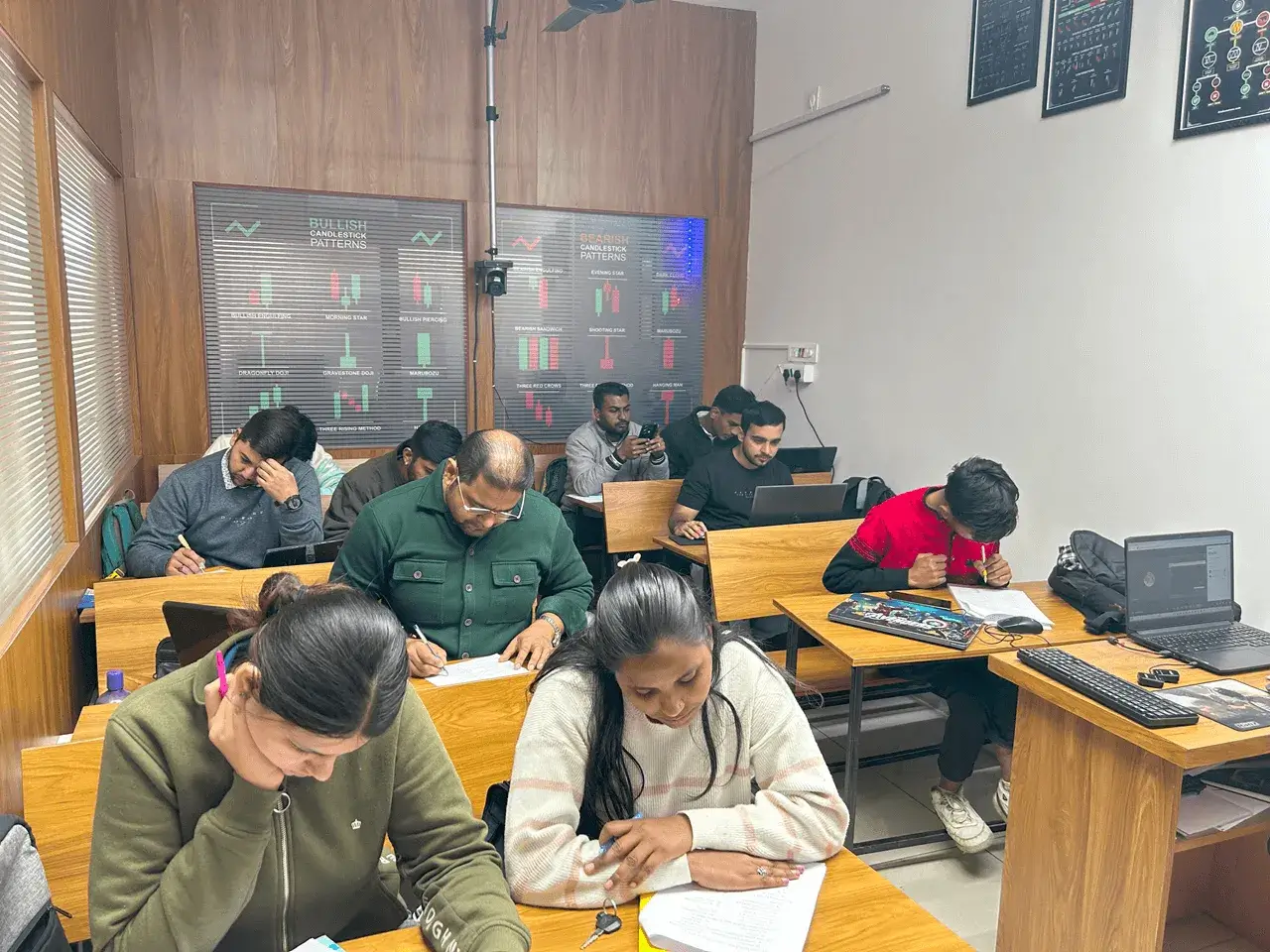 Students attending a live trading session at Shubh Trading Academy
