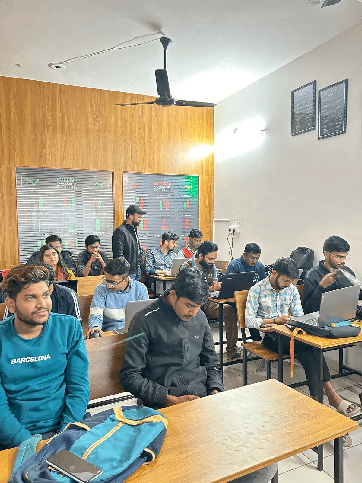 Classroom teaching session at Shubh Trading Academy, Udaipur
