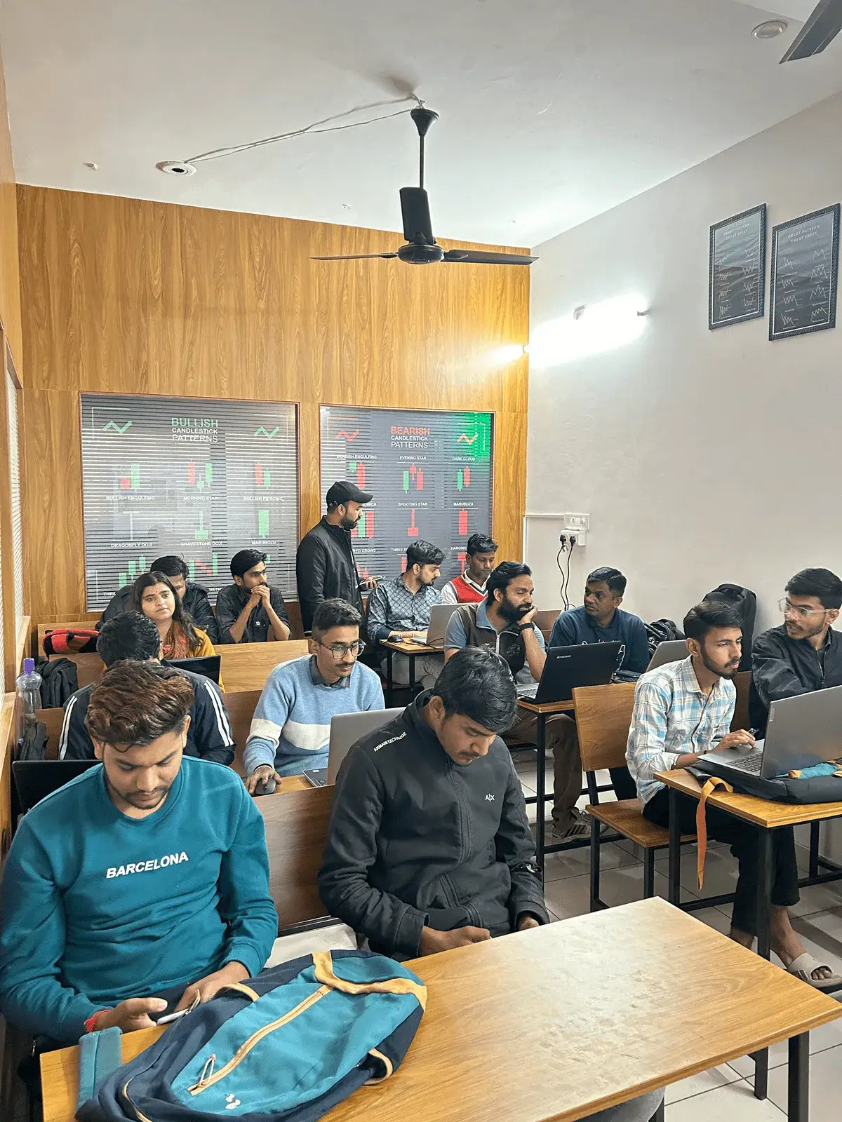 Students discussing trading strategies at Shubh Trading Academy