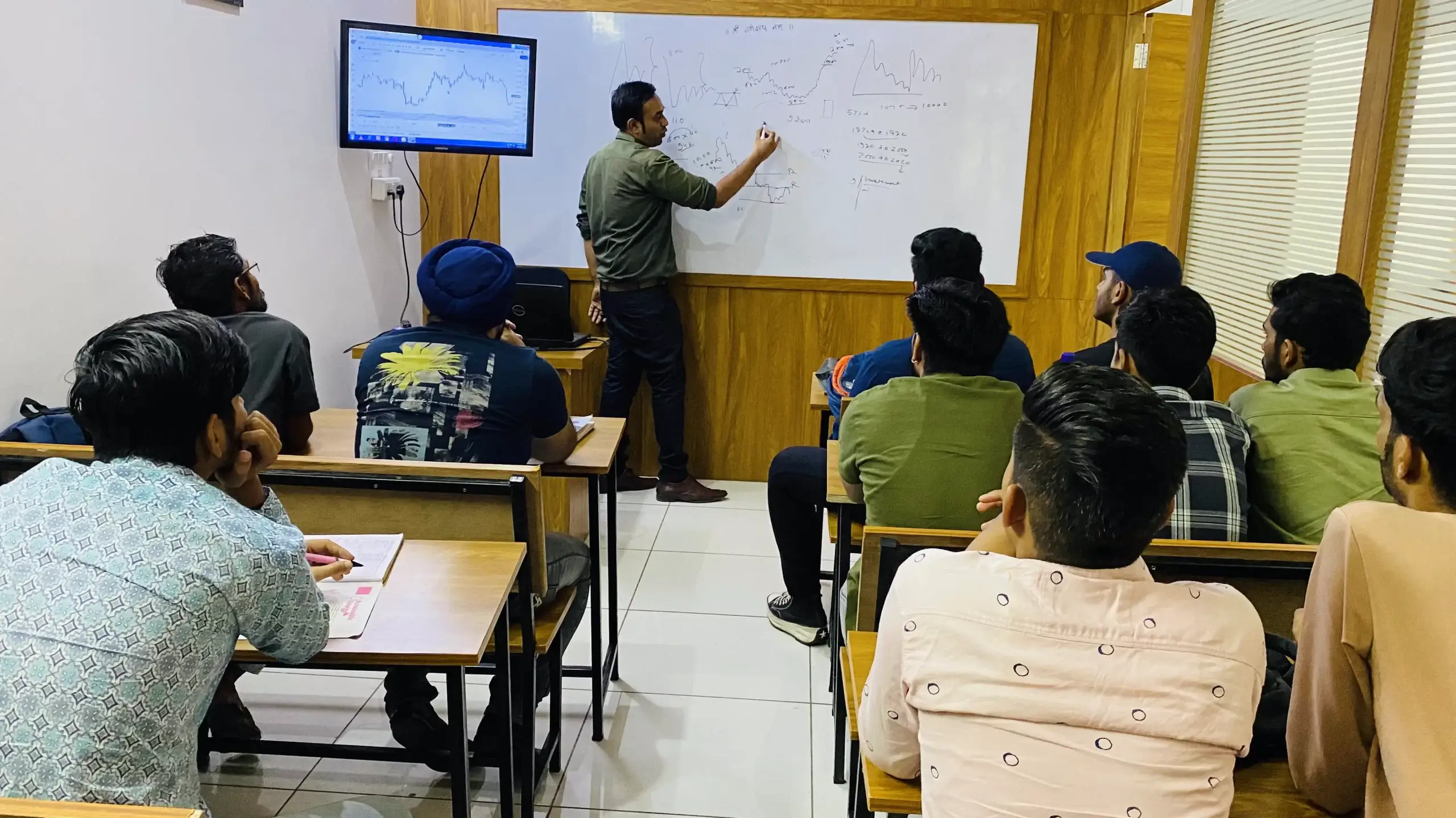 Students attending a workshop at Shubh Trading Academy, Udaipur