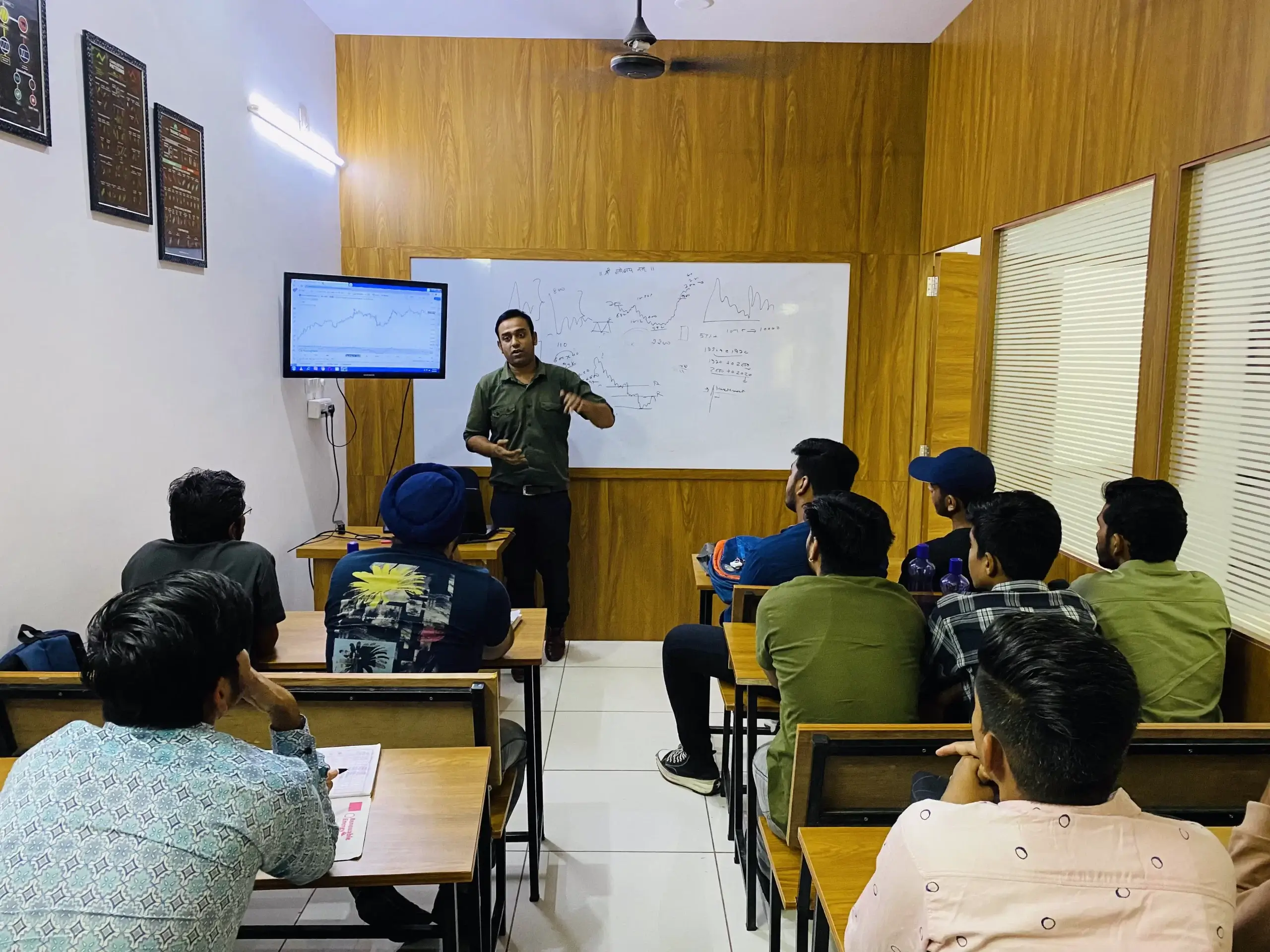 Students learning at Shubh Trading Academy campus in Udaipur